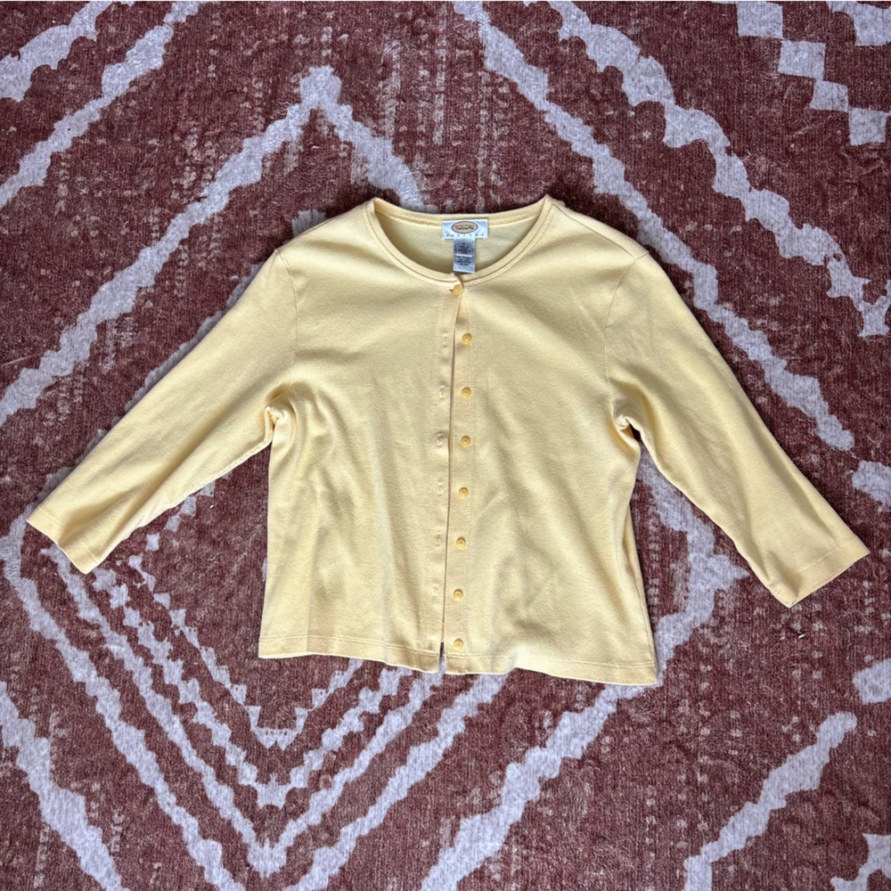 Talbots Light Yellow Knit Cardigan